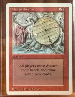 WHEEL OF FORTUNE - MTG - Revised - Rare Red - Magic: the Gathering - Vintage - Image 1