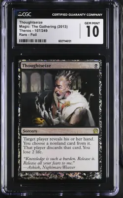 THOUGHTSEIZE Theros Foil Rare CGC 10 Gem Mint MTG [Nostalgium] - Image 1