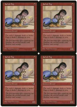 MTG Jackal Pup x4 Tempest Uncommon LP/MP Playset - Image 1