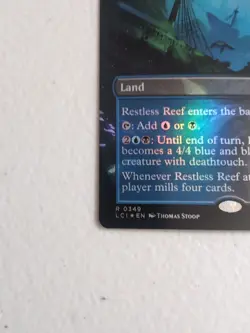 MTG Restless Reef LCI 0349 R Borderless FOIL NM Rare Mill Creature Land - Image 3