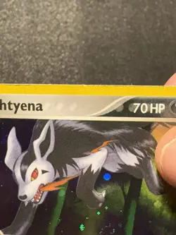 Pokemon TCG Mightyena Ex Deoxys 12/107 Holo Rare Swirl Vintage 2005 Card HP - Image 5