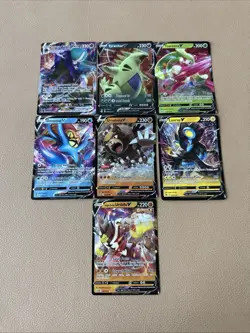 Pokemon Card Lot of 7. VMAX Ultra Rare, Halo and V Lot of 7 Sword & Shield Etc. - Image 1
