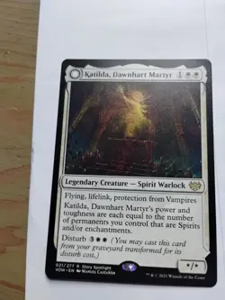 KATILDA, DAWNHART MARTYR mtg NM-M Innistrad: Crimson Vow 1 Rare - Image 4