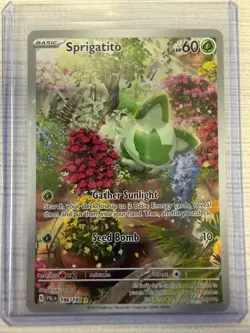Pokemon Sprigatito 196/193 Sv02: Paldea Evolved Illustration Rare Holo English - Image 1