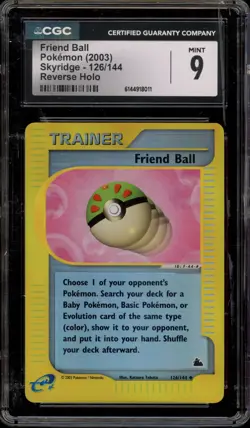 Pokemon Friend Ball Skyridge Reverse Holo #126 CGC 9 Mint - Image 1