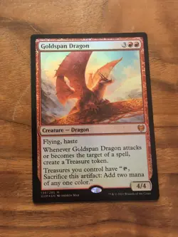 MTG Goldspan Dragon - 139 - Kaldheim​ - Near Mint Foil - Image 1