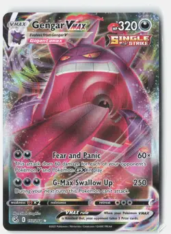 Gengar VMAX SWSH08: Fusion Strike 157/264 Pokemon Card Holo - Image 1