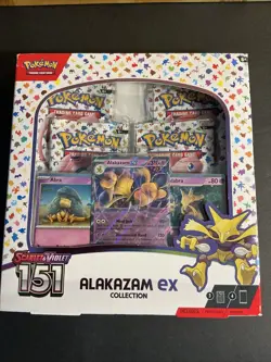 Alakazam Ex Collection Box Scarlet & Violet 151 Pokemon 2023 Factory Sealed - Image 1