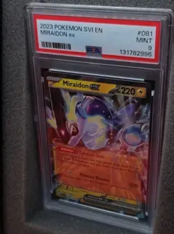 POKEMON CARD MIRAIDON EX 81 SVI EN SCARLET & VIOLET #81 GRADED PSA 9 MINT - Image 4