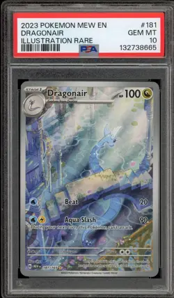 Pokemon Dragonair 151 MEW EN Illustration Rare #181 PSA 10 Gem Mint - Image 1