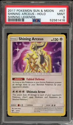 Pokemon Shining Arceus Shining Legends Holo Rare #57 PSA 9 Mint - Image 1