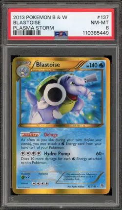 Pokemon Blastoise Plasma Storm Holo Secret Rare #137 PSA 8 - Image 1