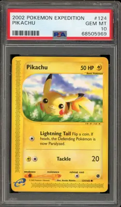 Pokemon Pikachu Expedition #124 PSA 10 Gem Mint - Image 1