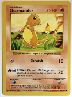 Pokemon 'CHARMANDER' Base Set SHADOWLESS Edition 46/102 - Image 1