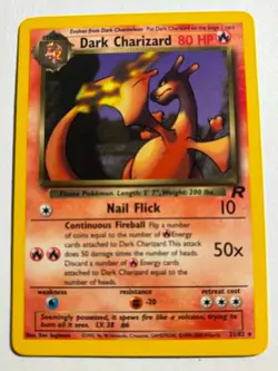Pokemon Dark Charizard 21/82 Team Rocket Non-Holo - Rare WOTC - LP-NM - Image 1