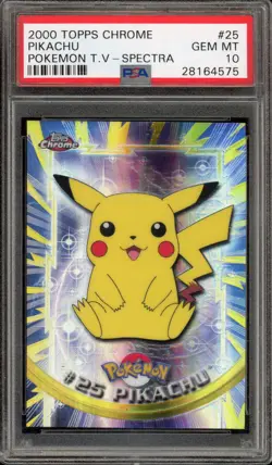 Pokemon Topps Chrome Pikachu Spectra #25 PSA 10 Gem Mint - Image 1