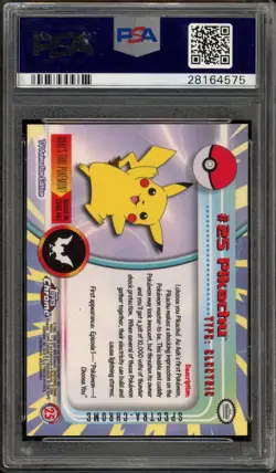 Pokemon Topps Chrome Pikachu Spectra #25 PSA 10 Gem Mint - Image 2