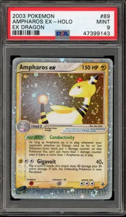 Pokemon Ampharos ex EX Dragon Holo Ultra Rare #89 PSA 9 Mint - Image 1