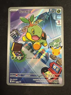 Pokemon Turtwig 040 - First Partners Black Star Promo - Full Art Holo - Mint - Image 1