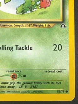 1st Edition Pokemon Hoppip Neo Discovery 55/75 - Image 4