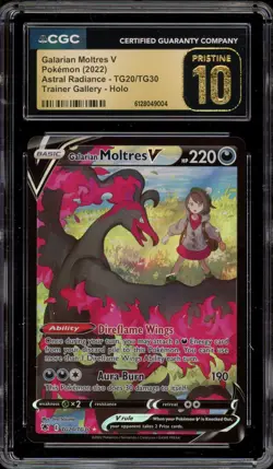 Pokemon Galarian Moltres V Astral Radiance Trainer Gallery #TG20 CGC 10 Pristine - Image 1