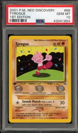 Pokemon Tyrouge Neo Discovery 1st Edition #66 PSA 10 Gem Mint - Image 1
