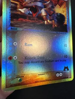 Team Magma's Rhyhorn 68/95 Team Magma vs Team Aqua Reverse Holo Pokemon MJ - Image 3