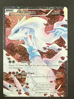 Reshiram (Full Art) RC22/RC25 - Pokemon Legendary Treasures - Lightly Played - Image 1