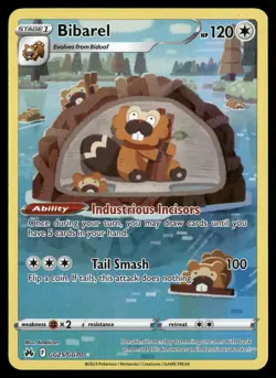 Bibarel Crown Zenith: Galarian Gallery GG25/GG70 Pokemon TCG - Image 1