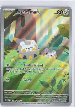 Togedemaru 104/094 Illustration Rare Phantasmal Flames Pokemon NM - Image 1