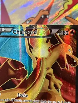2014 Pokemon TCG CHARIZARD EX 100/106 Flashfire Full Art EX Holo Ultra Rare LP - Image 2