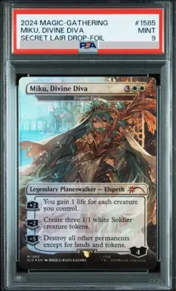 MTG Magic the Gathering PSA9 Miku, Divine Diva 1585 Foil Japanese - Image 1