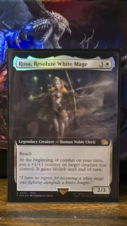 [NM] Rosa, Resolute White Mage Foil Extended Art MTG Final Fantasy - Image 1