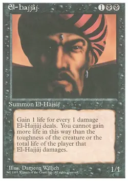 EL-HAJJAJ x1 mtg LP 4th Edition 1 Rare - Image 1