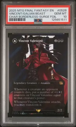 2025 MTG FF SURGE FOIL #0528 GALIAN BEAST/VINCENT VALENTINE PSA 10 - Image 1