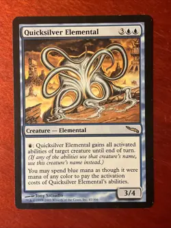 1x MTG / Quicksilver Elemental / Mirrodin / Great Condition + Free Bonus Cards! - Image 1