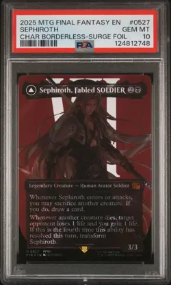 2025 MTG FF SURGE SEPHIROTH, FABLED SOLDIER/SEPHIROTH, ONE-WINGED ANGEL PSA 10 - Image 1