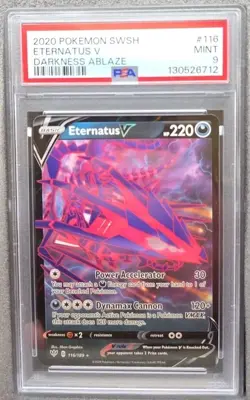 POKEMON CARD ETERNATUS V ULTRA RARE 116 DARKNESS ABLAZE #116 GRADED PSA 9 MINT - Image 1