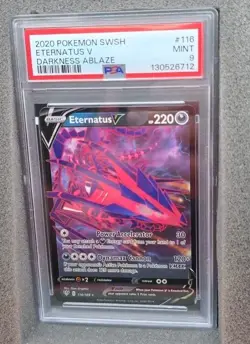 POKEMON CARD ETERNATUS V ULTRA RARE 116 DARKNESS ABLAZE #116 GRADED PSA 9 MINT - Image 2