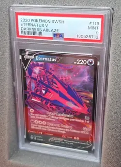 POKEMON CARD ETERNATUS V ULTRA RARE 116 DARKNESS ABLAZE #116 GRADED PSA 9 MINT - Image 4