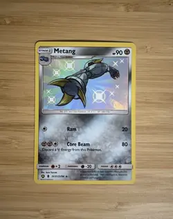 Metang SV31/SV94 Hidden Fates Shiny Holo Rare Pokemon Card Near Mint NM - Image 1