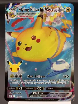 Flying Pikachu VMAX 007/025 - Full Art Holo - Celebrations Pokemon Card NM - Image 1