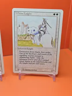 ⚪⚪⚪ (3) 1994 MAGIC The Gathering WHITE KNIGHT REVISED 3RD EDITION PLAYED ⚪⚪ - Image 4