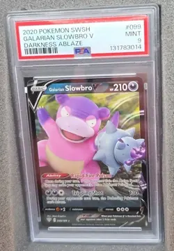 POKEMON CARD SLOWBRO V ULTRA RARE 99 DARKNESS ABLAZE #99 GRADED PSA 9 MINT - Image 2
