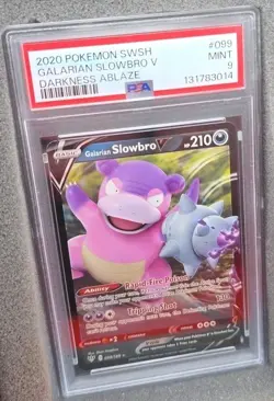 POKEMON CARD SLOWBRO V ULTRA RARE 99 DARKNESS ABLAZE #99 GRADED PSA 9 MINT - Image 3