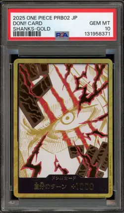 One Piece CCG Don!! Card Shanks Gold Japanese PRB02 PSA 10 Gem Mint - Image 1
