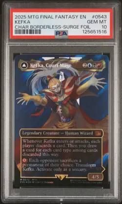 2025 MTG FINAL FANTASY SURGE FOIL KEFKA, COURT MAGE/KEFKA, RULER OF RUIN PSA 10 - Image 1