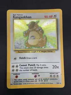 Pokemon Card Kangaskhan 5/64 Jungle Holo Rare Card *No Symbol Error* - Image 1