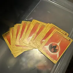 Set of 13 Fire Energy 161/165 Common Expedition Pokemon Card 2002 WOTC E Reader - Image 1