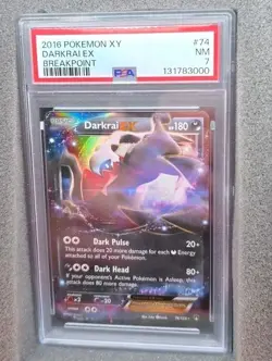POKEMON CARD DARKRAI EX 74 XY BREAKPOINT #74 VINTAGE GRADED PSA 7 - Image 2